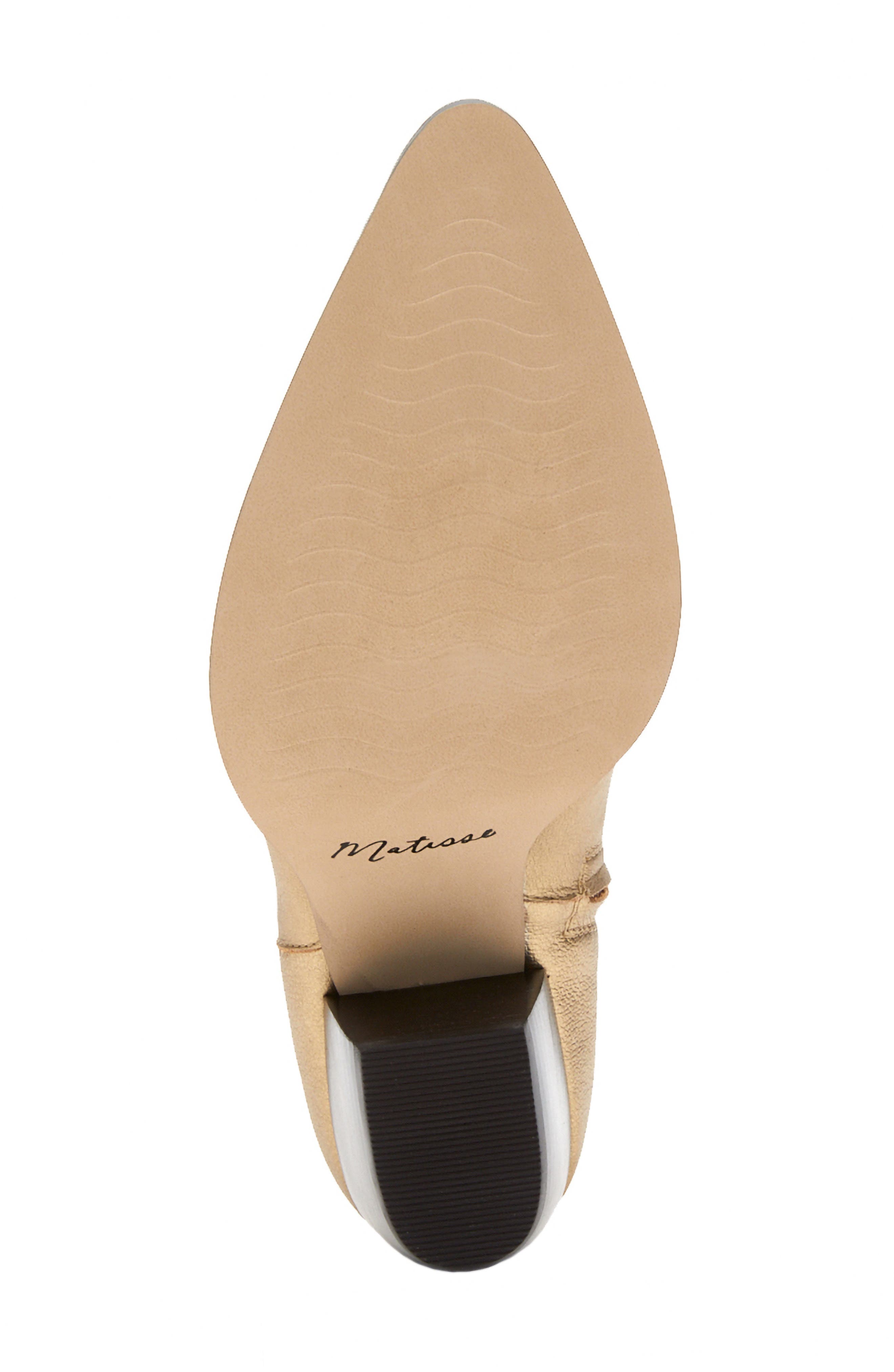 Matisse Caty Western Pointed Toe Bootie, Alternate, color, Gold
