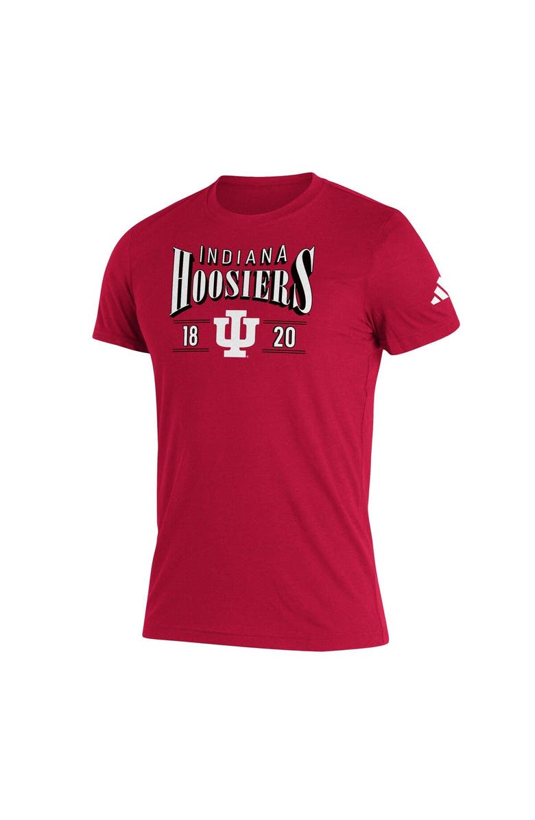 adidas Men's adidas Crimson Indiana Hoosiers Along The Shadow Tri-Blend T-Shirt, Alternate, color, 