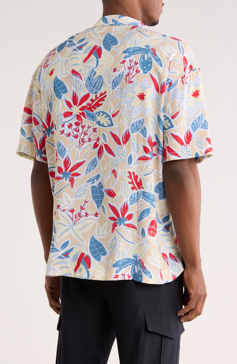 BOSS Beach Camp Shirt, Alternate, color, Natural