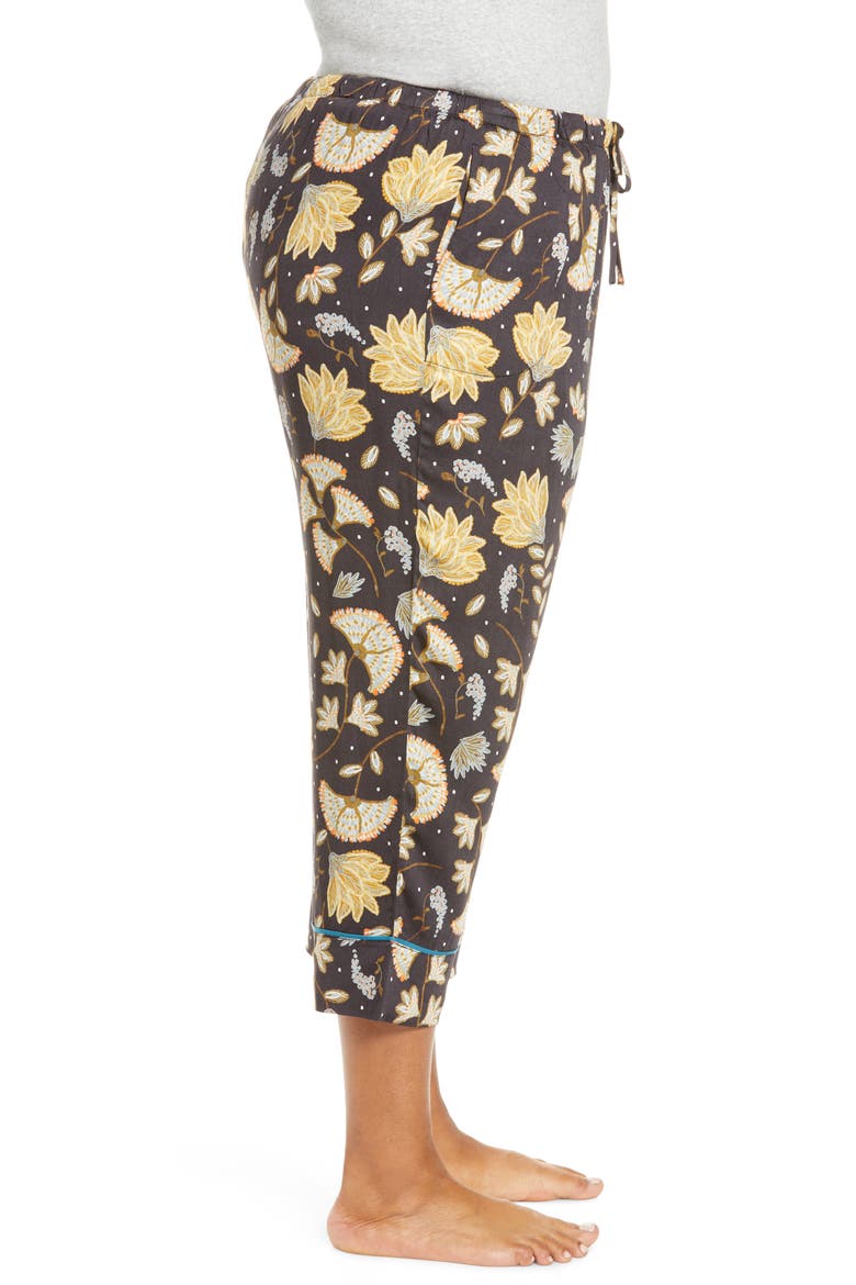 Print Crop Pajama Pants, Alternate, color, BLACK PAISLEY