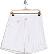DENIMIST Brooke Fray Hem Cuffed Denim Shorts
