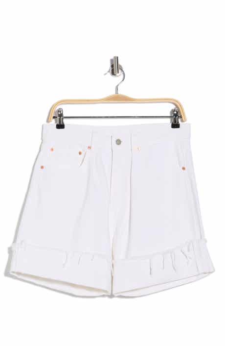 DENIMIST Brooke Fray Hem Cuffed Denim Shorts