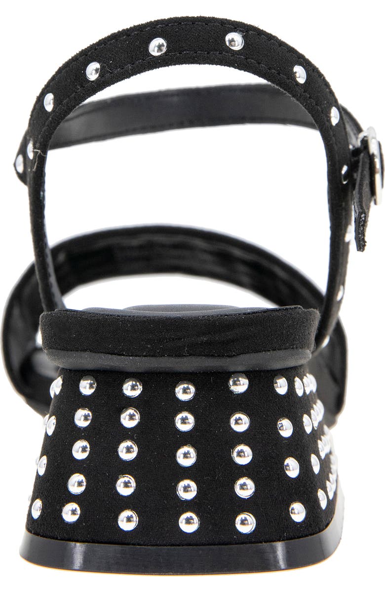 Reaction Kenneth Cole Buena Block Heel Sandal, Alternate, color, Black Micro