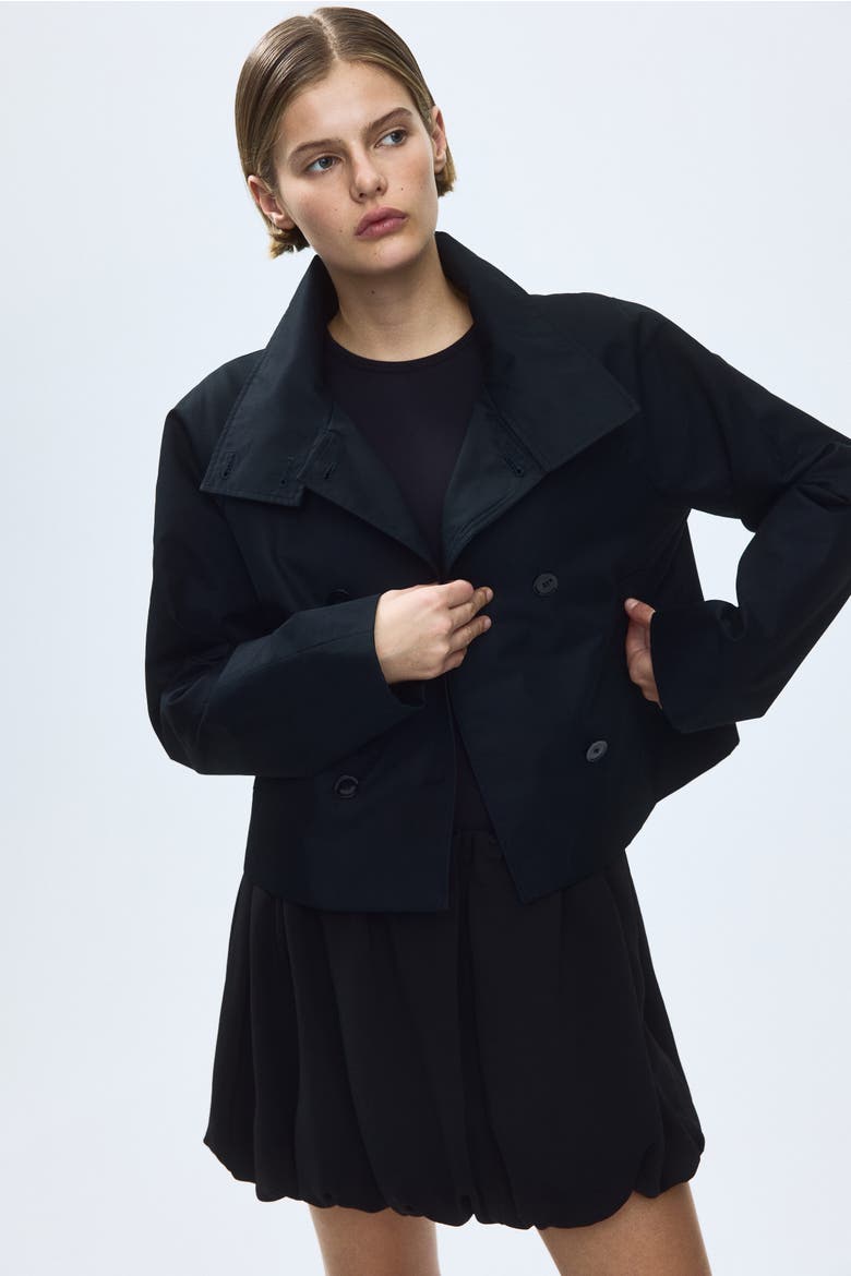 Short Trench Coat, Alternate, color, Dark gray