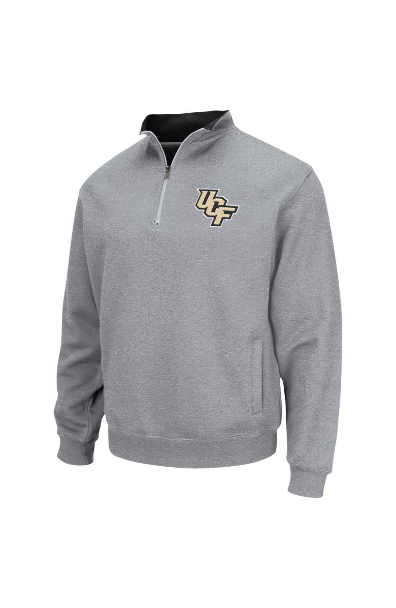 COLOSSEUM Men's Colosseum Heathered Gray UCF Knights Tortugas Team Logo Quarter-Zip Jacket, Alternate, color, Heather Gray