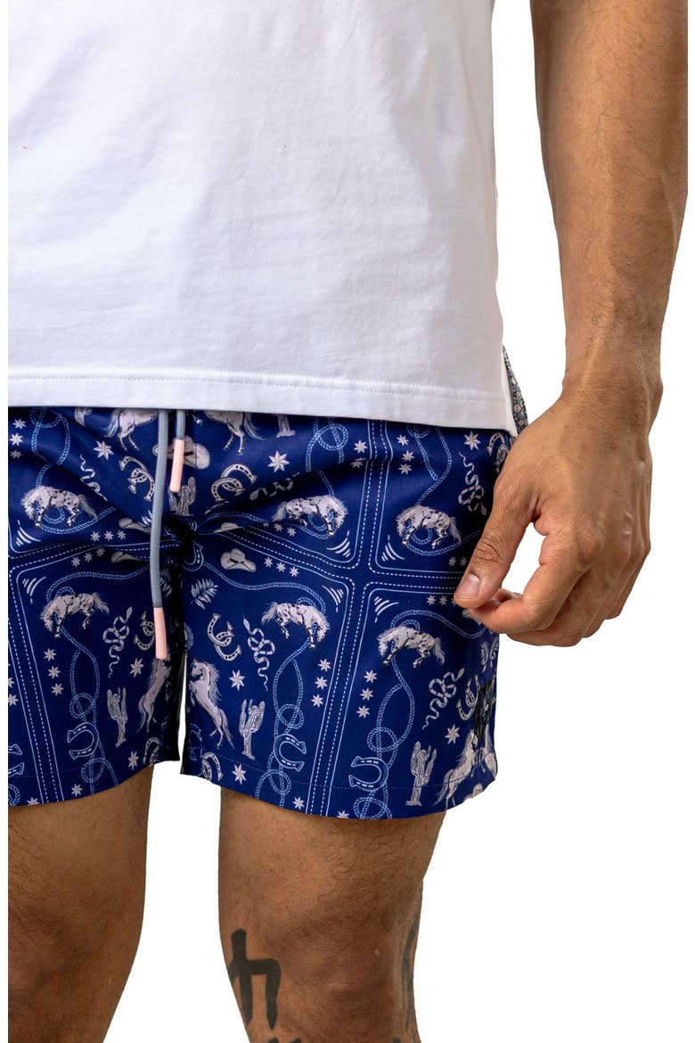 Swim Marthyr Print Swim Trunks, Alternate, color, BLUE