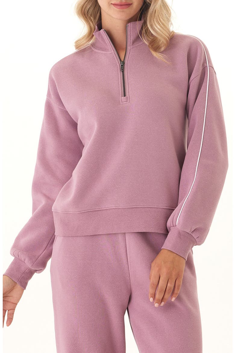 Constance Triblend Fleece Quarter Zip, Main, color, CHERRY BLOSSOM