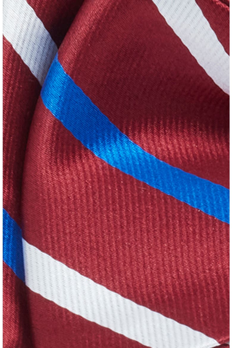 Stripe Silk Bow Tie, Alternate, color, MAROON