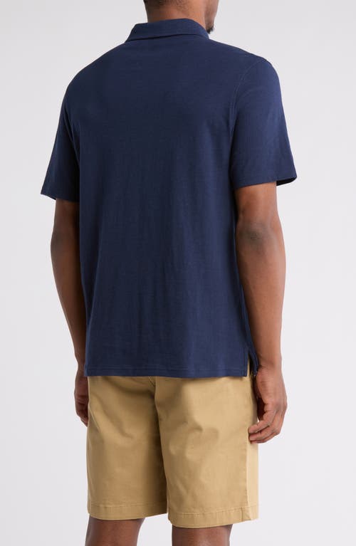 14th & Union Slub Cotton Polo In Navy Blazer