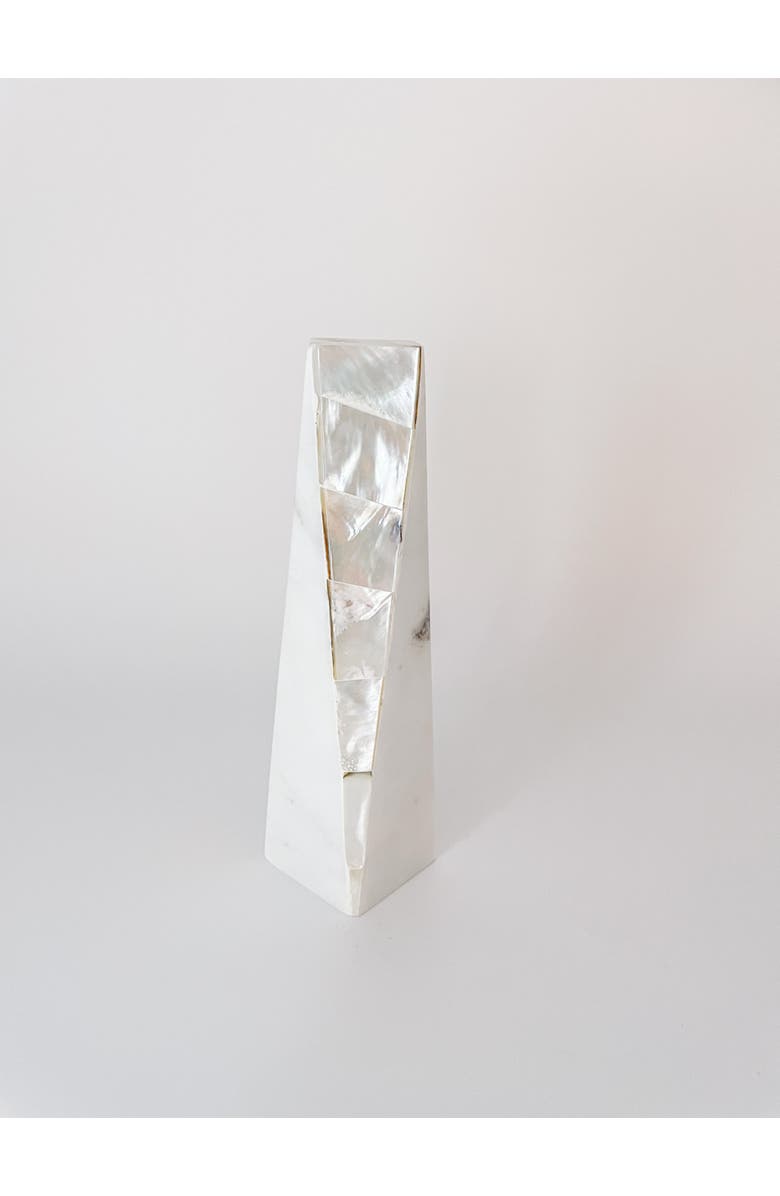 Anaya Marble Mother of Pearl Candle Holders, Alternate, color,