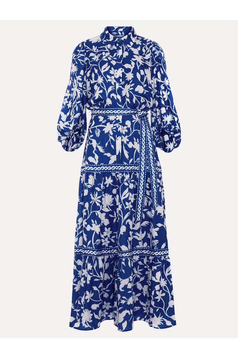 Floral Print Shirt Dress, Alternate, color, Blue