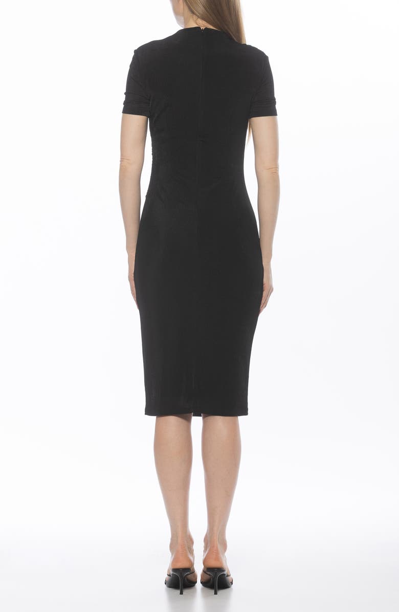Alexia Admor Santal Draped Sheath Dress, Alternate, color, Black