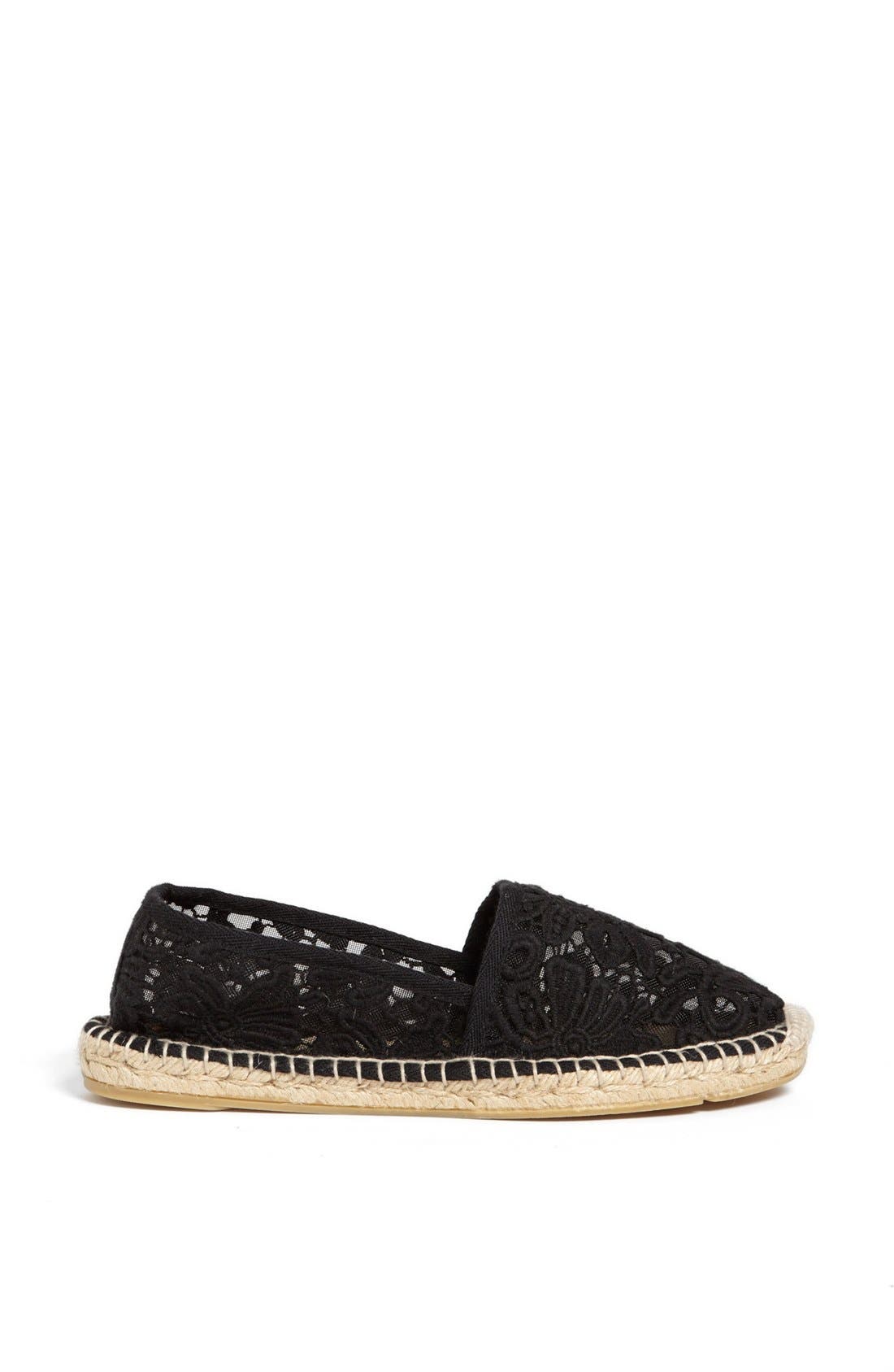 'Abbe' Espadrille, Alternate, color, BLACK