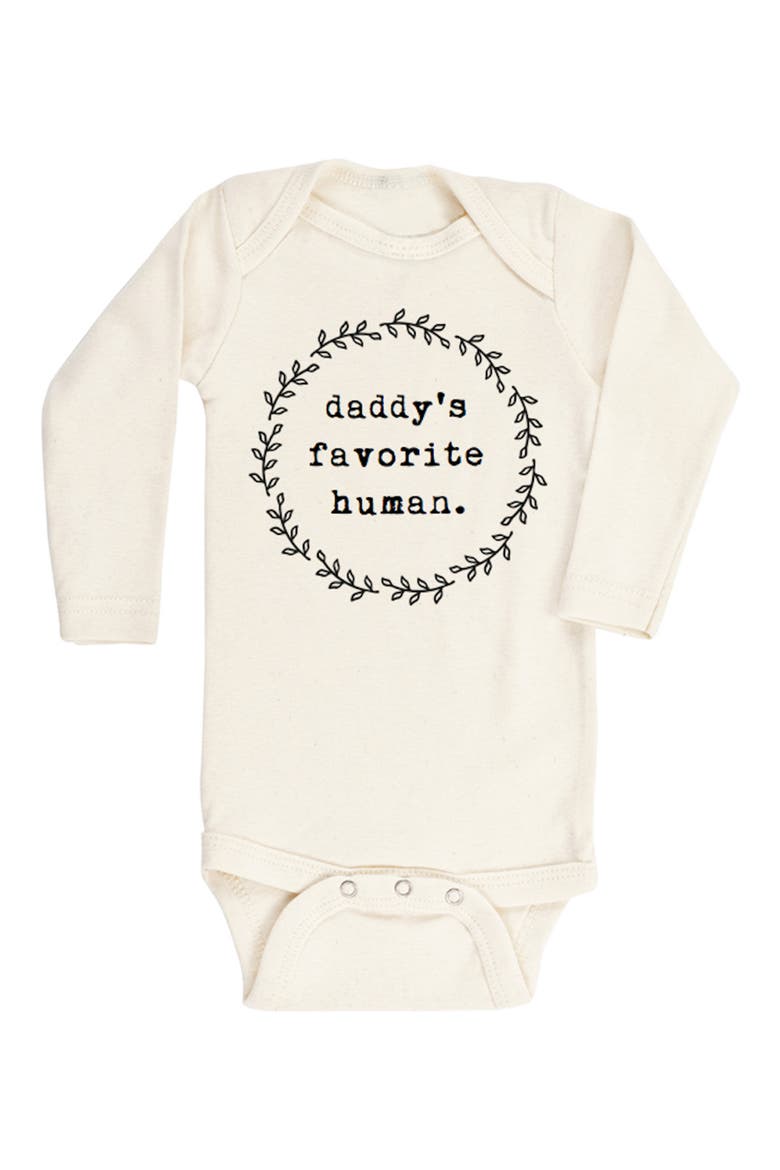 Daddy's Favorite Human Organic Cotton Bodysuit, Main, color, NATURAL
