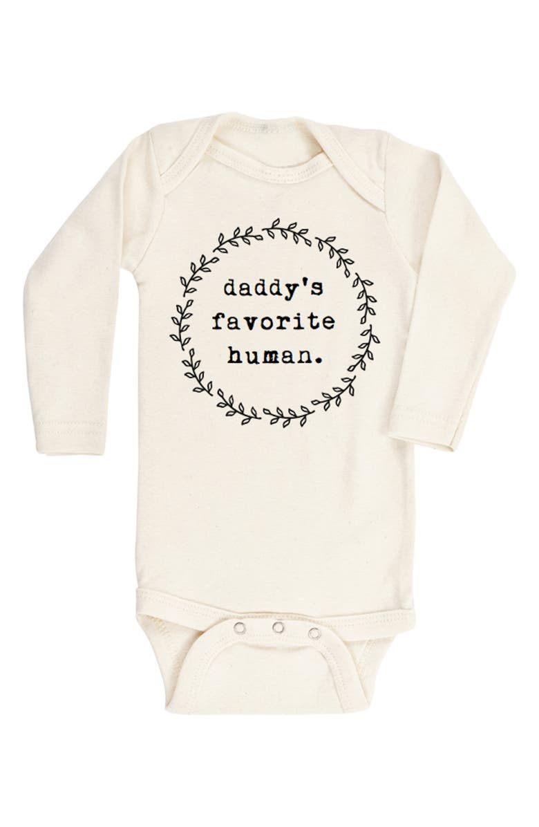 Tenth & Pine Daddy's Favorite Human Organic Cotton Bodysuit, Main, color, 