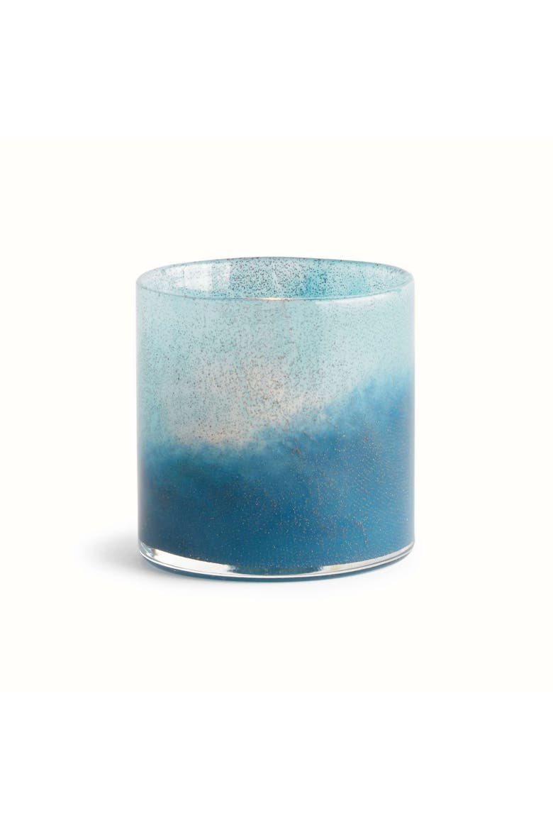Barclay Butera Del Mar Glass Hurricane, Main, color, Blue