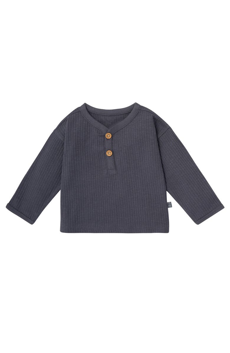 Modern Moments<sup>™</sup> by Gerber Henley Tops with Pants Set, Alternate, color, Olive Gray