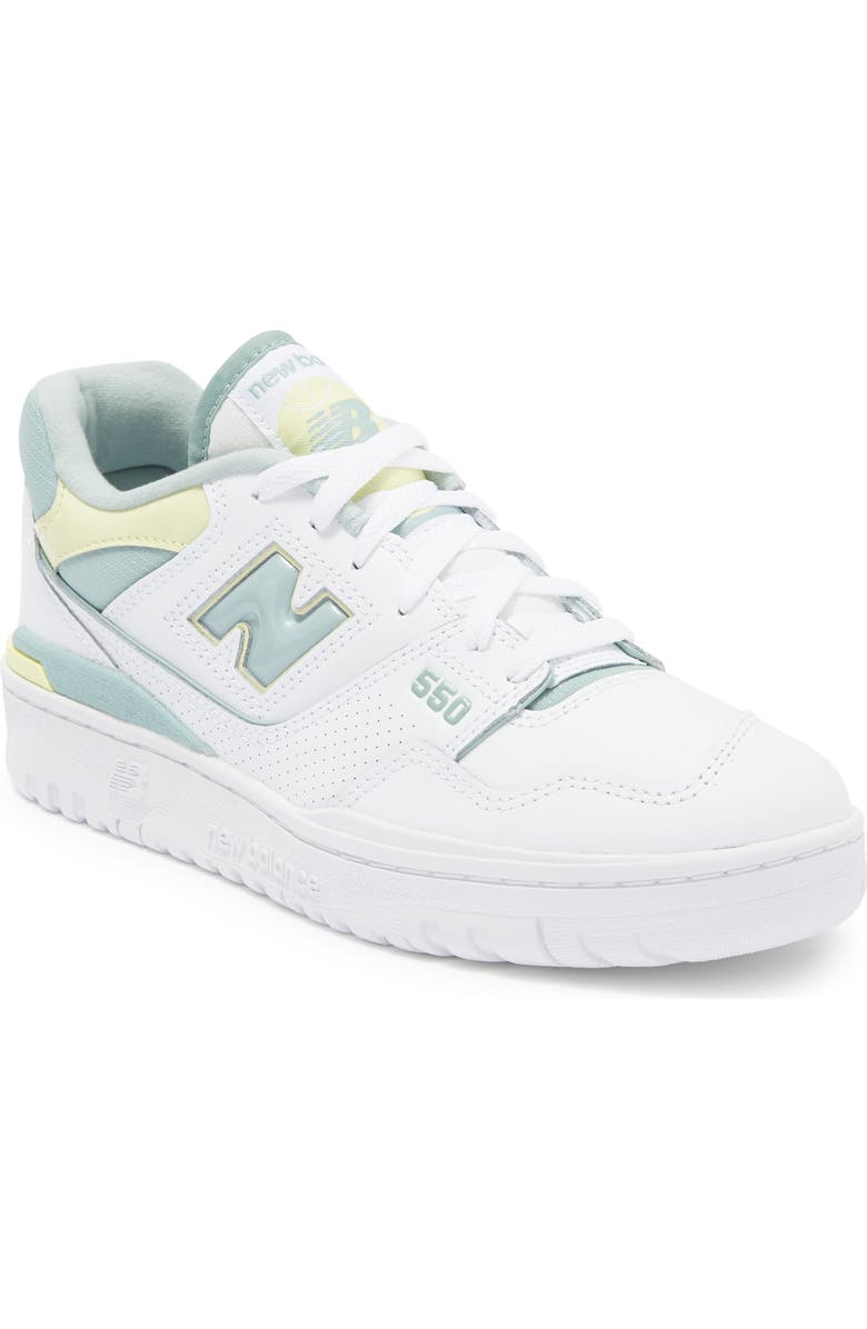 New Balance 550 Basketball Sneaker, Main, color, White/ Saltmarsh