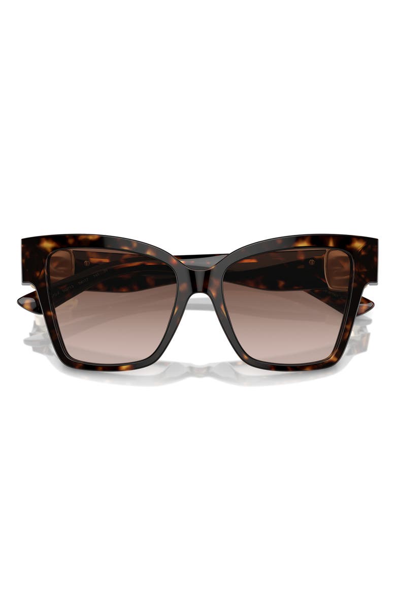 Dolce&Gabbana 54mm Gradient Square Sunglasses, Main, color, Havana