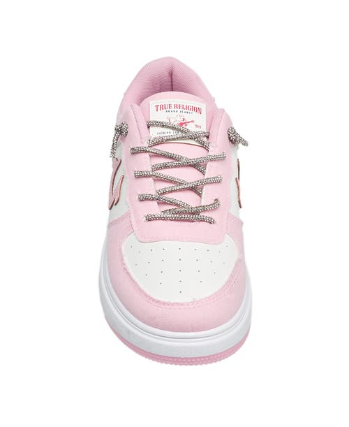 True Religion Ladies Allison Logo Sneaker In Pink