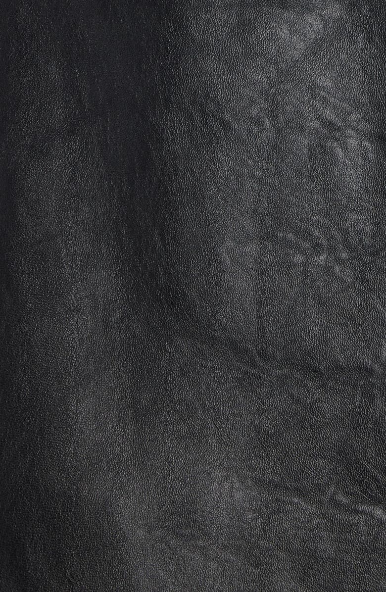 Chloé Oversize Crop Lambskin Leather Bomber Jacket, Alternate, color, 