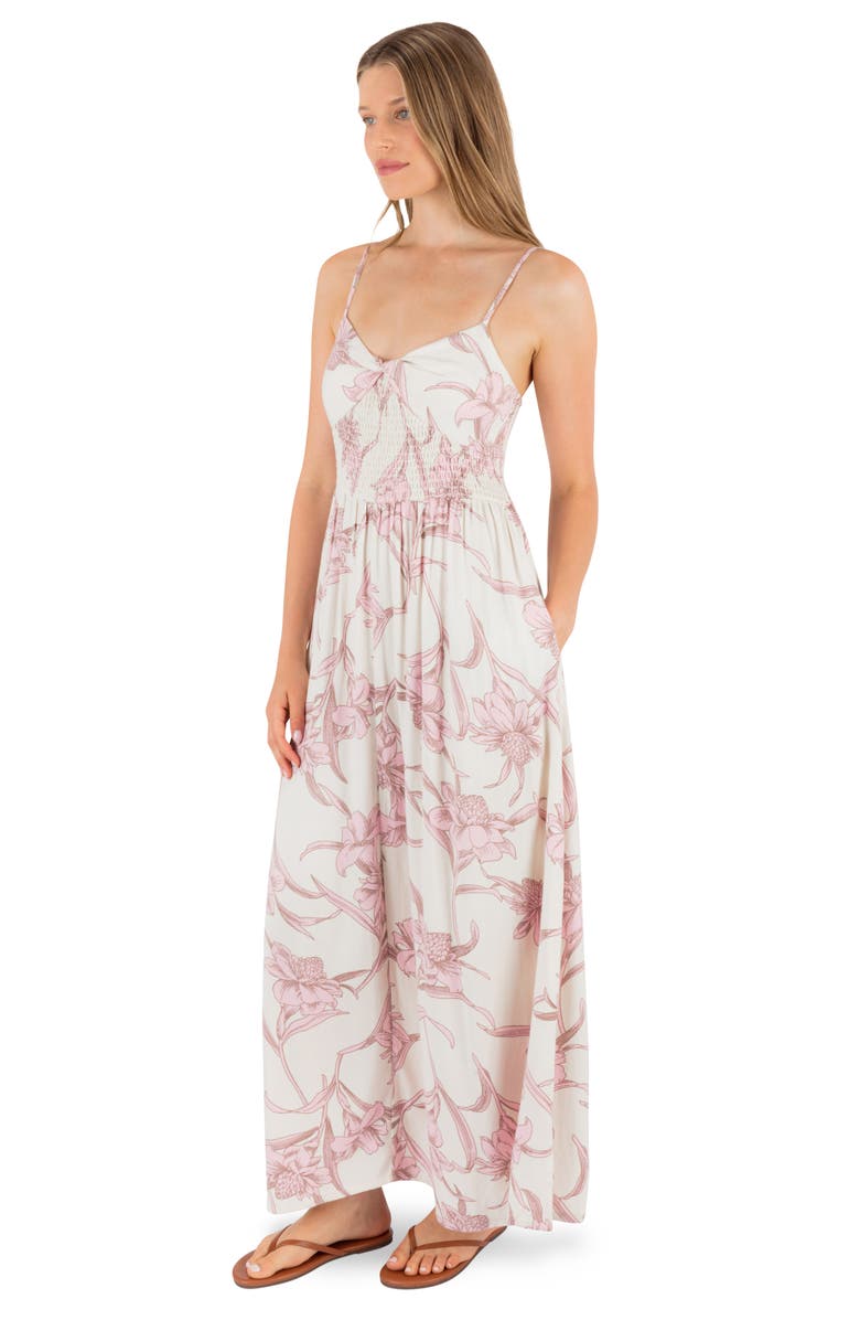 Hurley Palm Springs Maxi Sundress, Alternate, color, Off White
