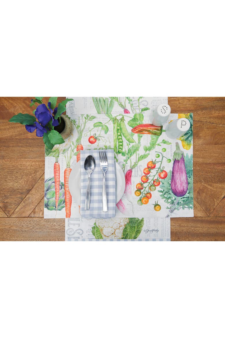 Vegetable Garden Napkin Set of 6, Alternate, color, Blue