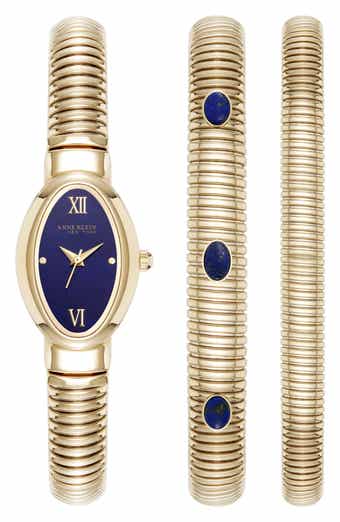 Anne Klein Set of 3 Oval Bracelet Watch & Bracelets