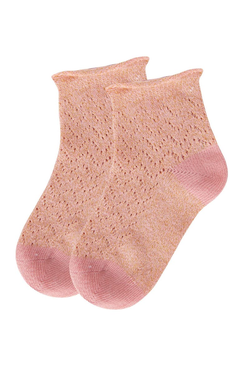 Fuzzy Shimmer Anklet Socks, Alternate, color, Blush Pink