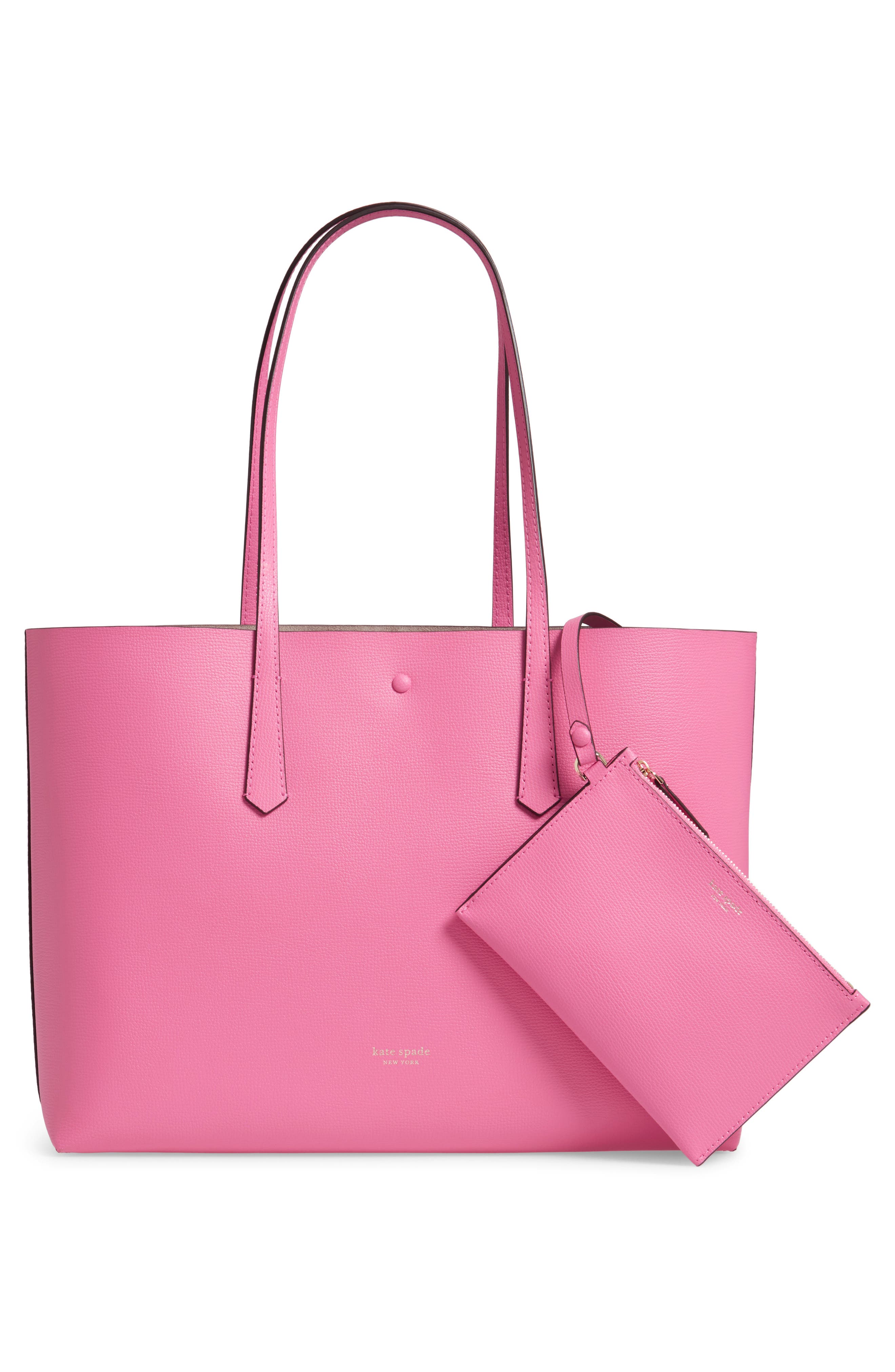 large molly leather tote, Alternate, color, HIBISCUS TEA