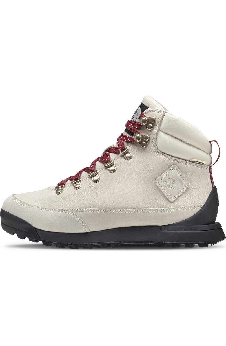 The North Face Back to Berkeley IV Leather Waterproof Hiking Boot, Main, color, White Dune/ Tnf Black