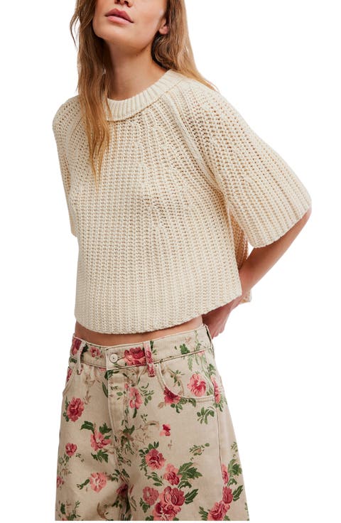 Amy Short Sleeve Cotton Sweater