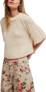 Free People Amy Short Sleeve Cotton Sweater