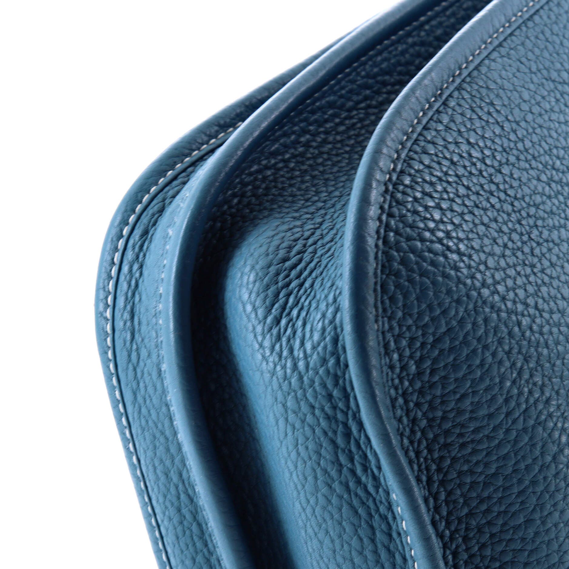 Pre-Owned Hermes Evelyne Bag Gen III Clemence PM, Alternate, color, Bleu Jean