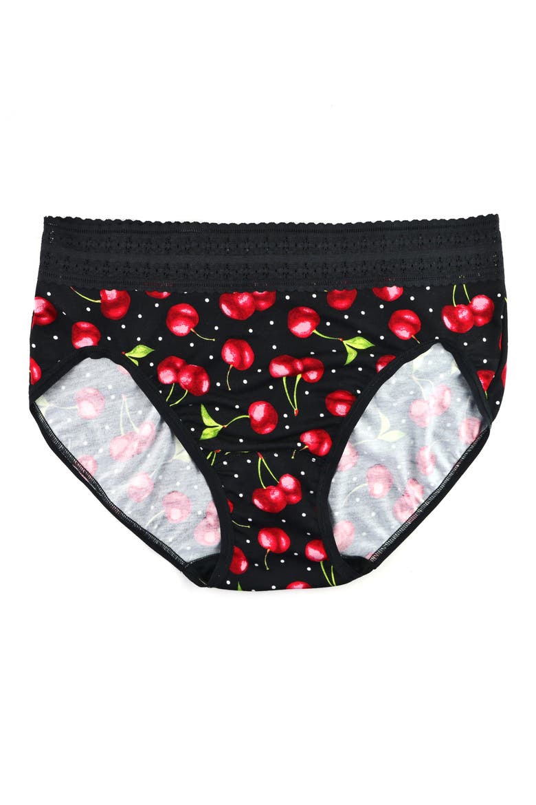 DreamEase Print French Briefs, Alternate, color, CHERRY BOMB