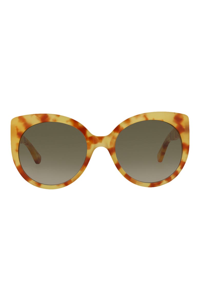 55mm Cat Eye Sunglasses, Main, color, GRADIENT BROWN