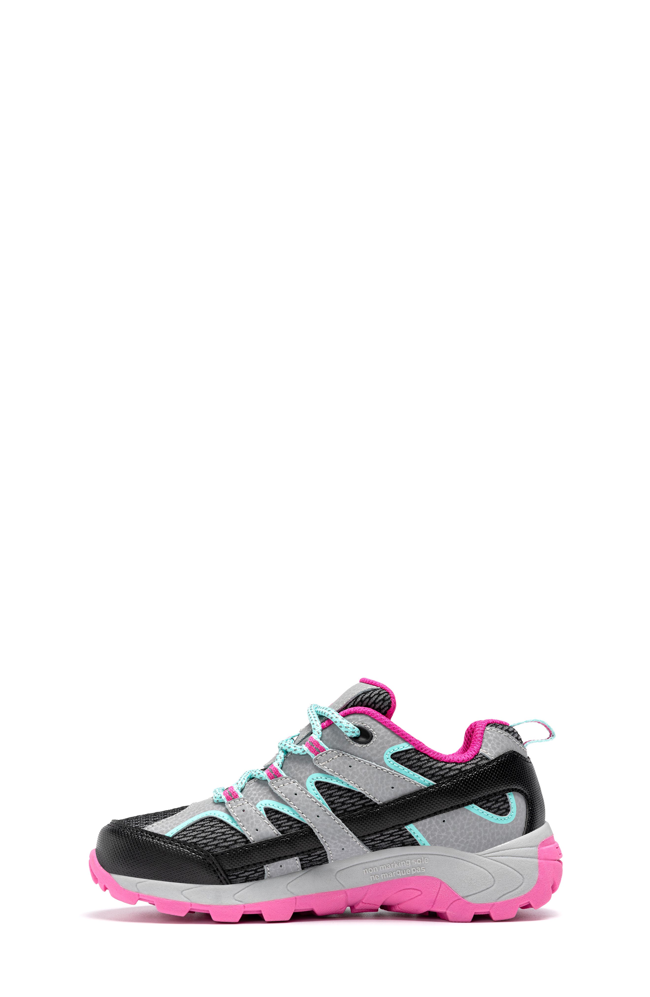 Kids' Moab Sneaker, Alternate, color, GREY/PINK