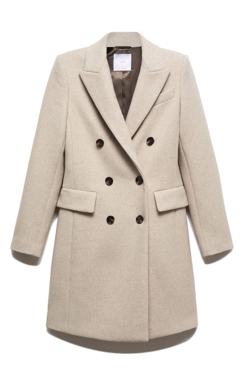 MANGO Double Breasted Coat, Alternate, color, 