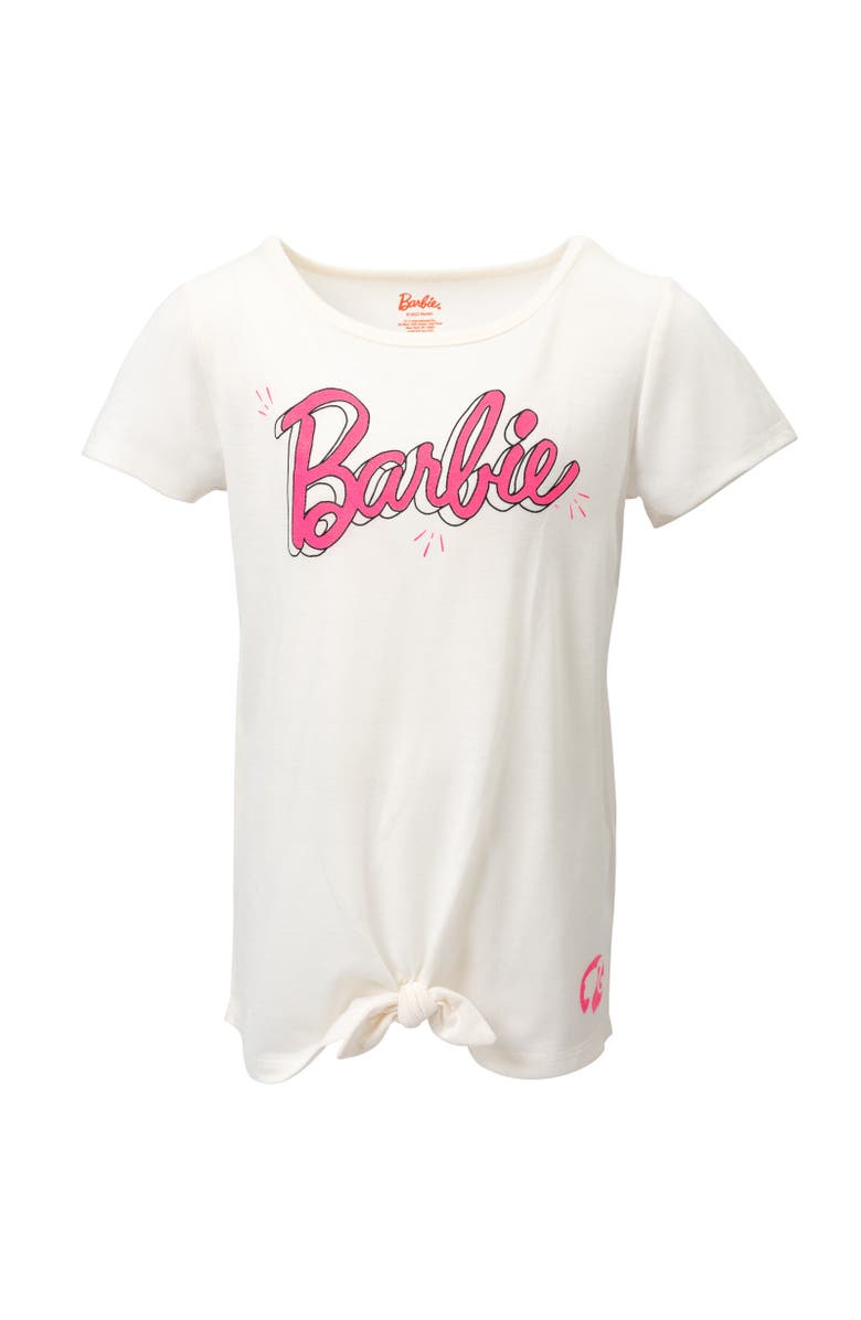 Barbie T-Shirt & Bike Shorts Set, Alternate, color, Pink / White