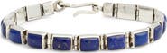 Caputo & Co. Men's Reversible Lapis Link Bracelet