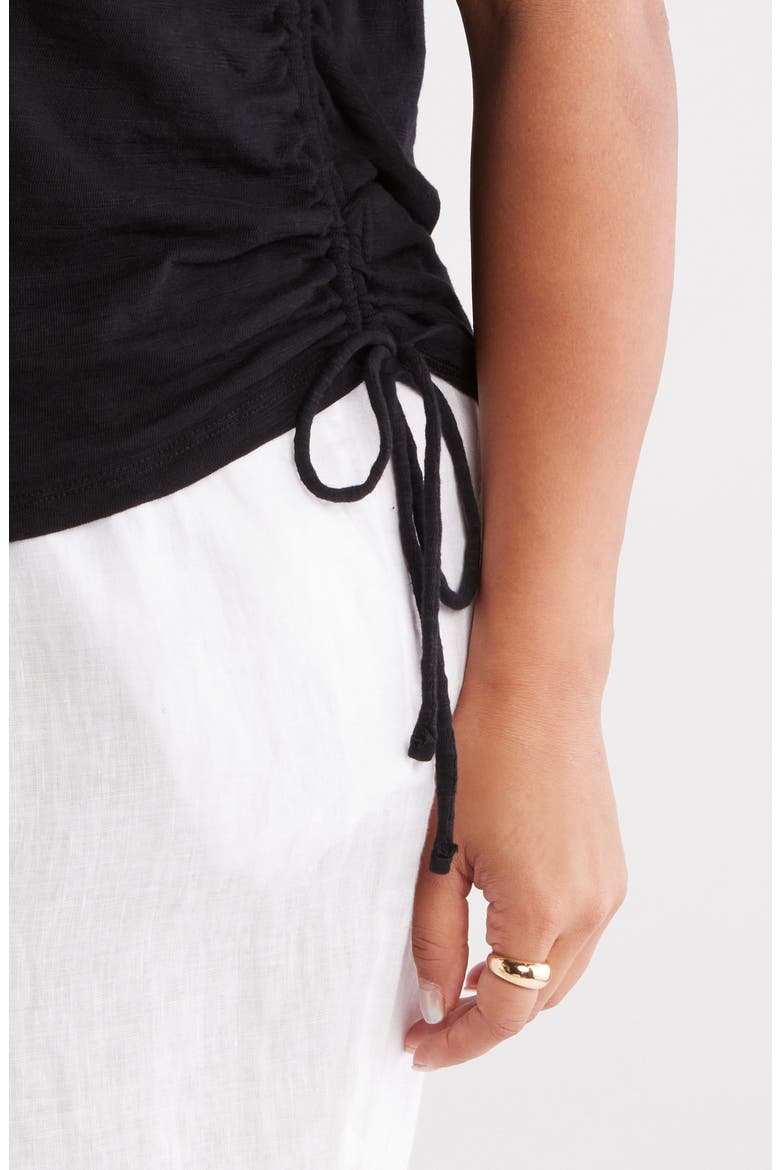 Cinched Tank, Alternate, color, BLACK