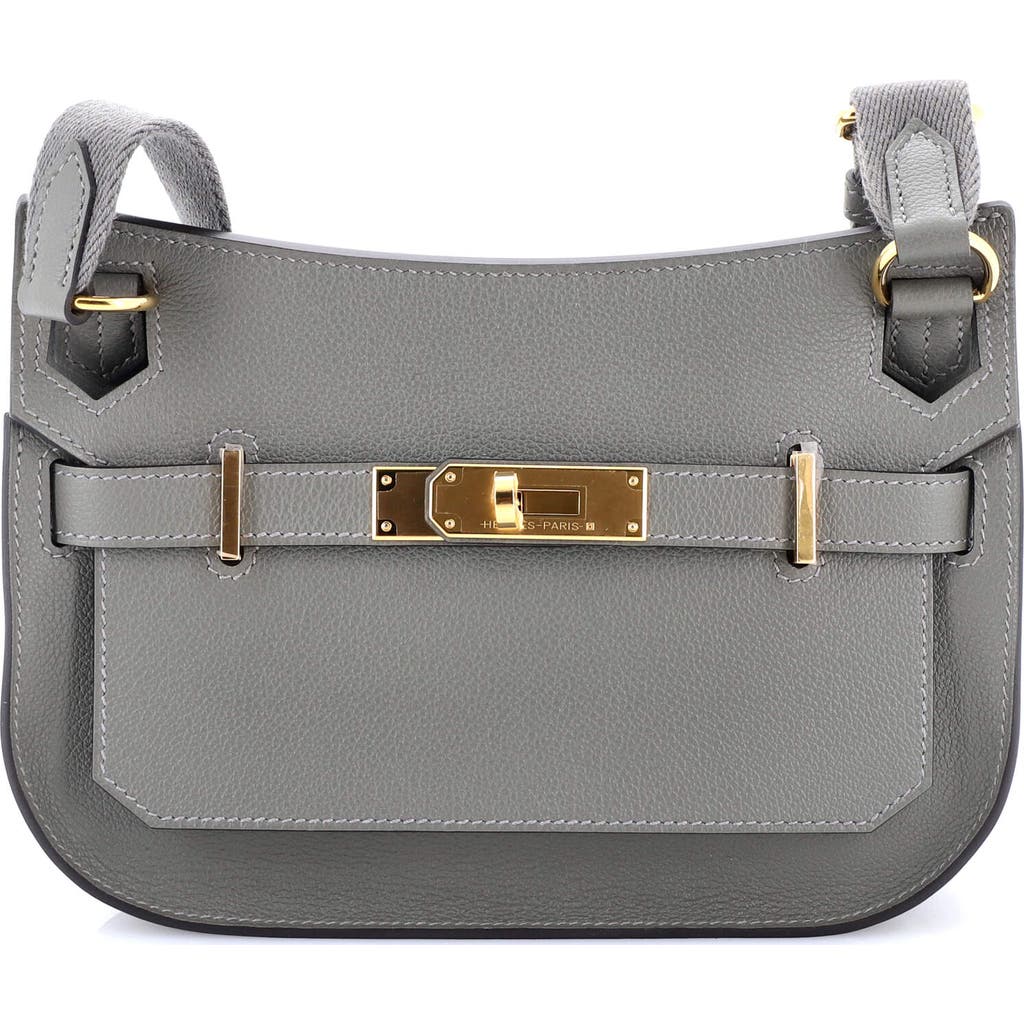 Pre-owned Hermes Hermes Jypsiere Bag Evercolor Mini In Gray