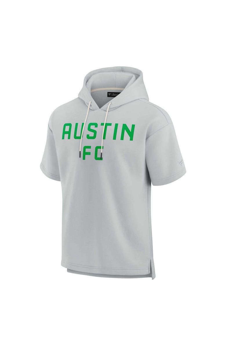 Fanatics Signature Unisex Fanatics Signature Gray Austin FC Elements Super Soft Fleece Short Sleeve Pullover Hoodie, Alternate, color, Gray