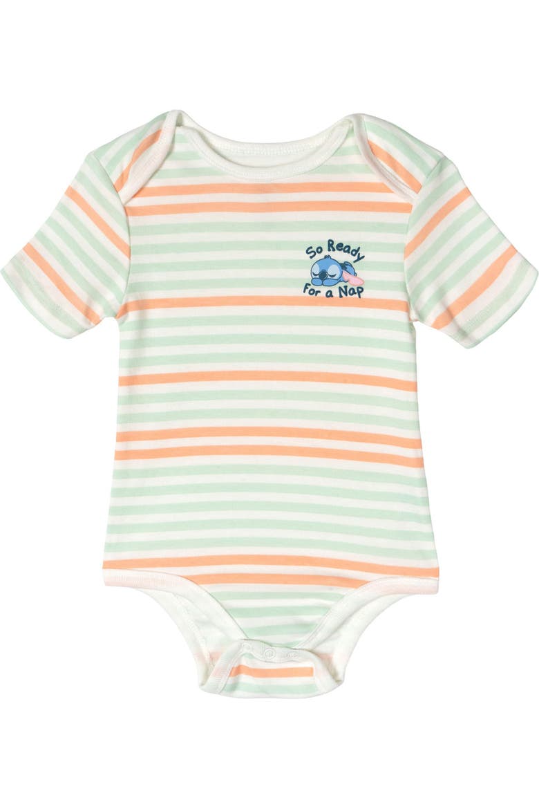 Lilo & Stitch Boys' 5-Pack Short Sleeve Bodysuits, Alternate, color, Stitch Pastel Multi