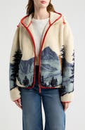 THE GREAT. Plush Horizon Full Zip Fleece Jacket