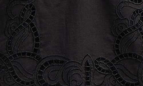 Nvlt Embroidered Cotton Top In Black