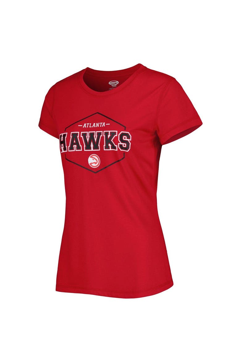 Women's Concepts Sport Red/Black Atlanta Hawks Badge T-Shirt & Pajama Pants Sleep Set, Alternate, color, Red