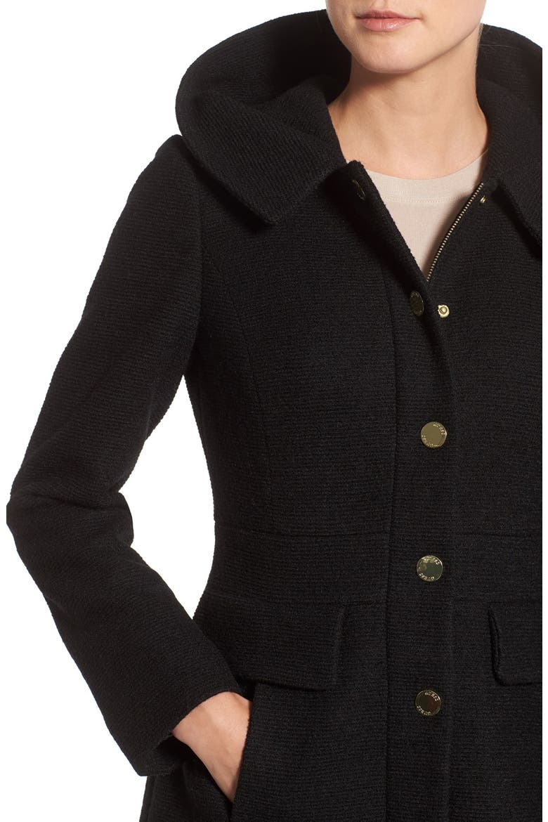 'Mod' Hooded Jacket, Alternate, color, BLACK