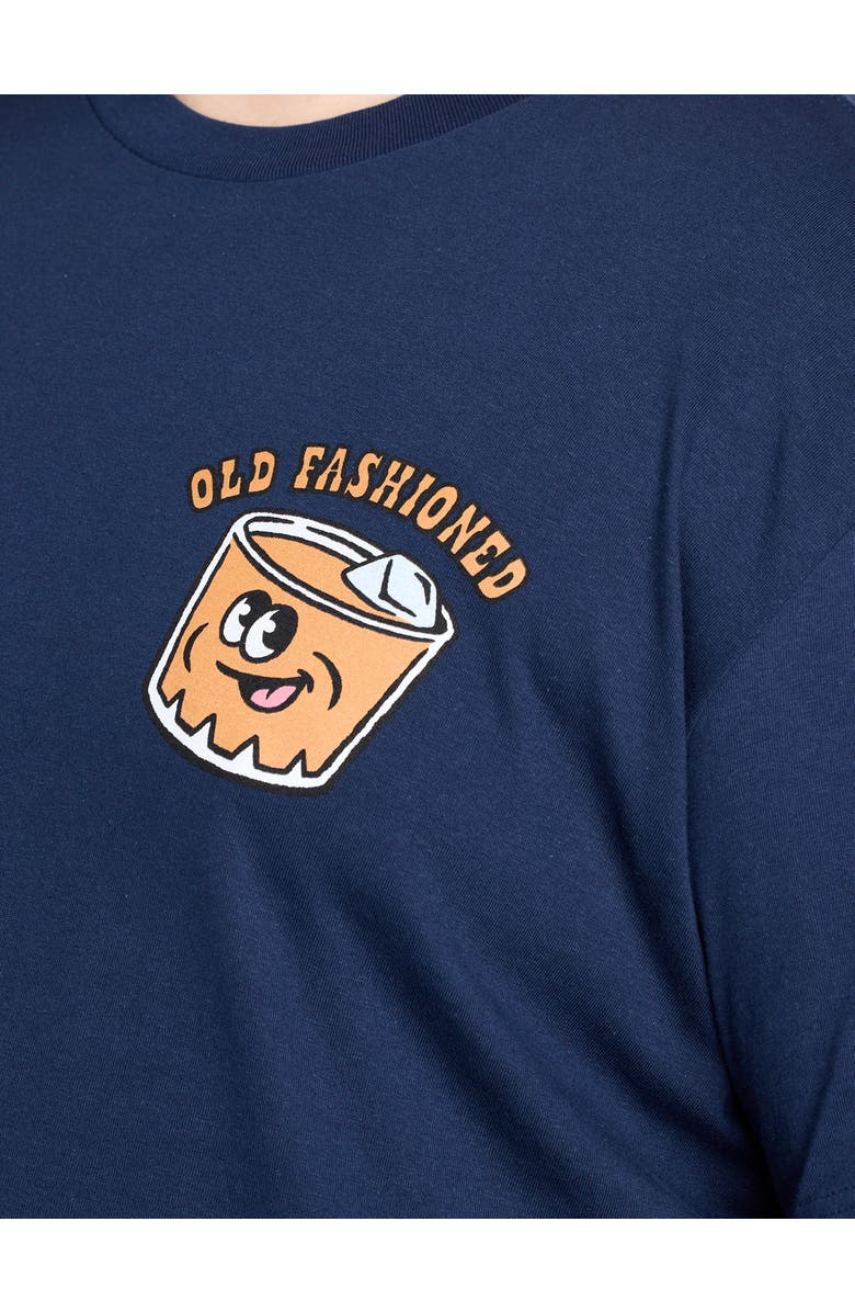 True Nation by DXL Big & Tall Old Fashioned Graphic Tee, Alternate, color, Navy