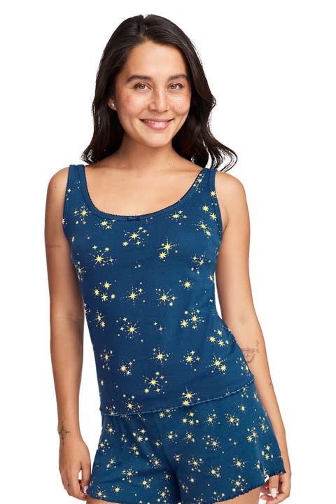 Women's Pointelle Cotton Stretch Sleep Tank